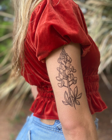 Bluebonnet Flower Tattoo